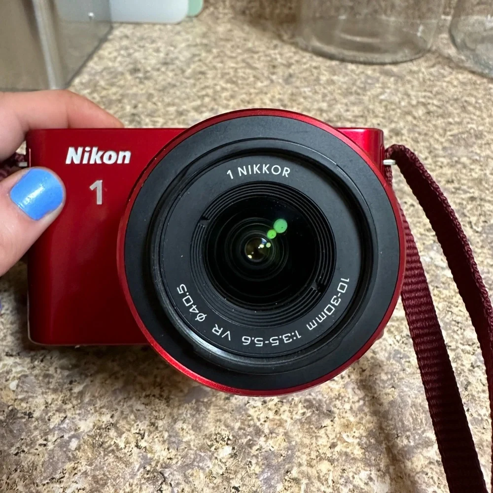 Red Nikon J1 10.1 Megapixel Mirrorless Camera